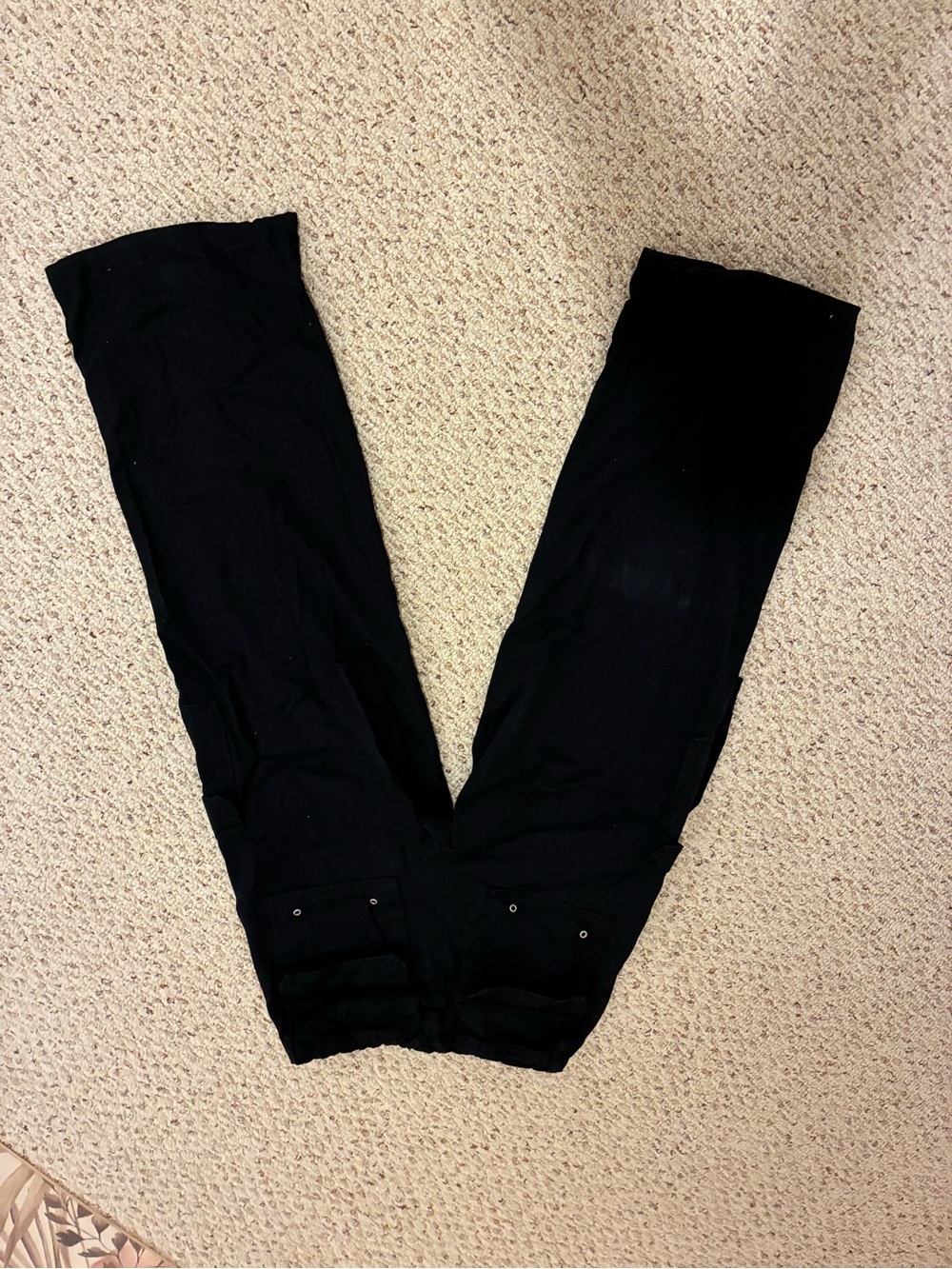 PacSun Black Wide-Leg Cargo Trousers - Picture 3 of 3